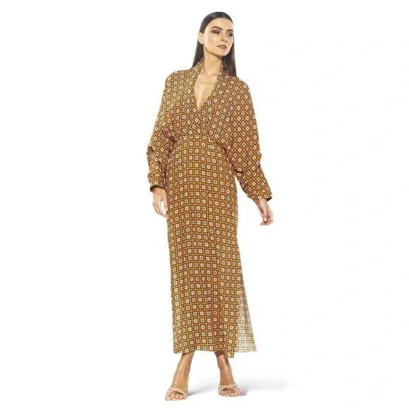 chinese dress ladies Kacey Hydrangea Printed Strap Maxi Dress main image 1